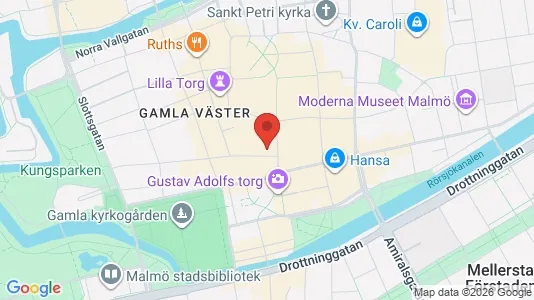 Kontorslokaler att hyra i Malmö Centrum - kort over placeringen