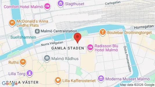 Kontorslokaler att hyra i Malmö Centrum - kort over placeringen