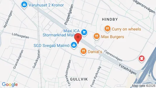 Kontorslokaler att hyra i Fosie - kort over placeringen