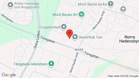 Kontorslokaler att hyra i Skellefteå - kort over placeringen