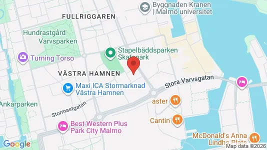 Kontorslokaler att hyra i Malmö Centrum - kort over placeringen