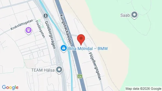 Lagerlokaler att hyra i Mölndal - kort over placeringen