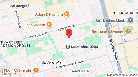 Kontorslokaler att hyra i Södermalm - kort over placeringen