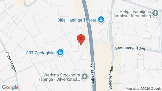 Industrilokaler att hyra i Haninge - kort over placeringen