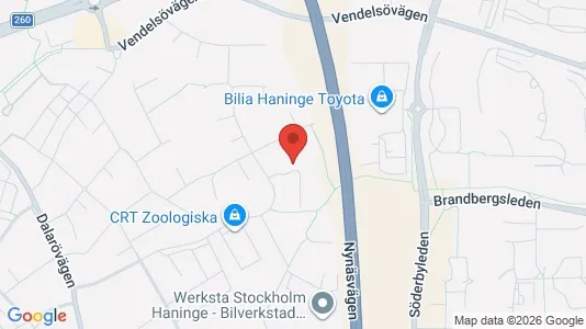 Industrilokaler att hyra i Haninge - kort over placeringen