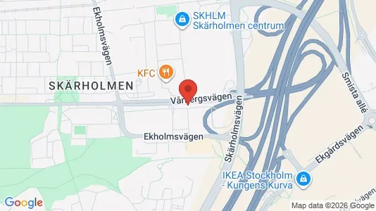 Industrilokaler att hyra i Söderort - kort over placeringen