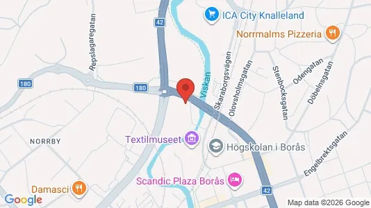 Kontorslokaler att hyra i Borås - kort over placeringen