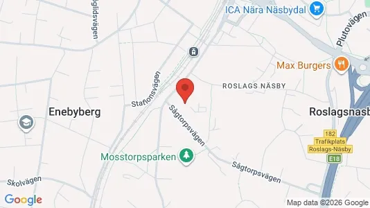 Affärslokaler att hyra i Täby - kort over placeringen