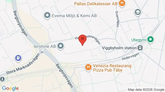 Industrilokaler att hyra i Täby - kort over placeringen