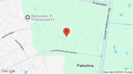 Affärslokaler att hyra i Kristianstad - kort over placeringen