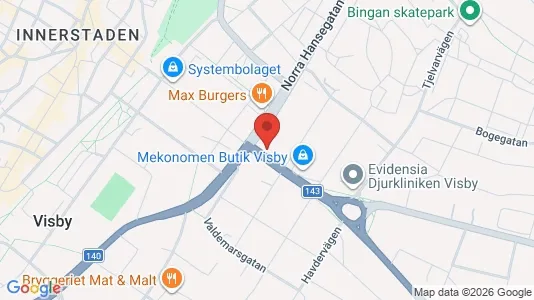 Kontorslokaler att hyra i Gotland - kort over placeringen