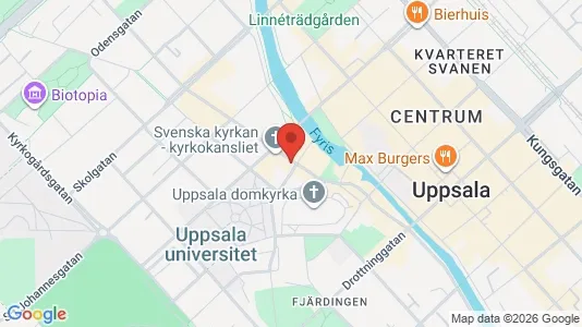 Kontorslokaler att hyra i Uppsala - kort over placeringen