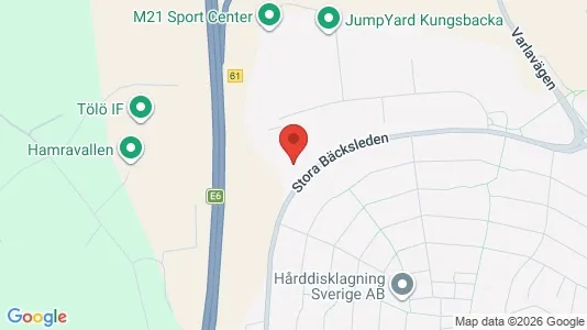 Kontorslokaler att hyra i Kungsbacka - kort over placeringen