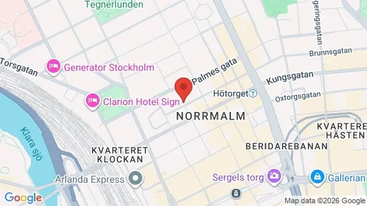 Kontorslokaler att hyra i Stockholm Innerstad - kort over placeringen