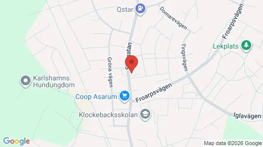 Kontorslokaler att hyra i Karlshamn - kort over placeringen