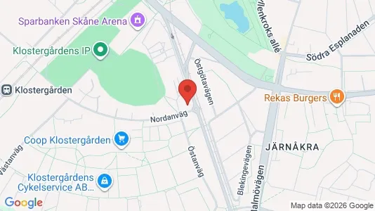 Kontorslokaler att hyra i Lund - kort over placeringen