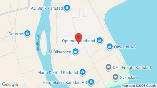 Industrilokaler att hyra i Karlstad - kort over placeringen