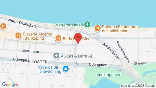 Kontorslokaler att hyra i Jönköping - kort over placeringen