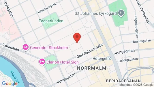 Lagerlokaler att hyra i Stockholm Innerstad - kort over placeringen