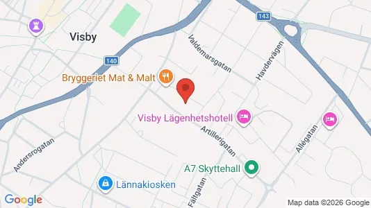 Kontorslokaler att hyra i Gotland - kort over placeringen