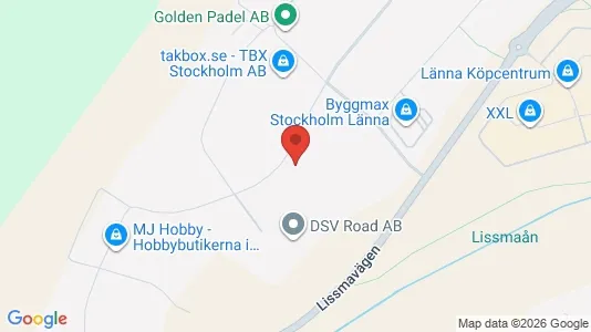 Industrilokaler att hyra i Huddinge - kort over placeringen