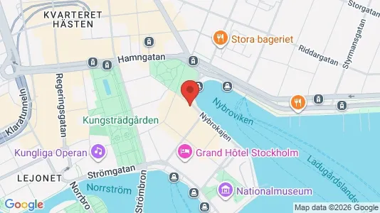 Kontorslokaler att hyra i Stockholm Innerstad - kort over placeringen