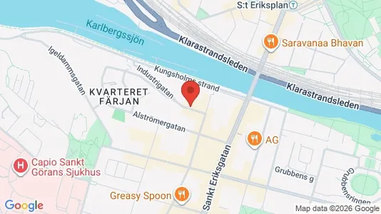 Industrilokaler att hyra i Kungsholmen - kort over placeringen