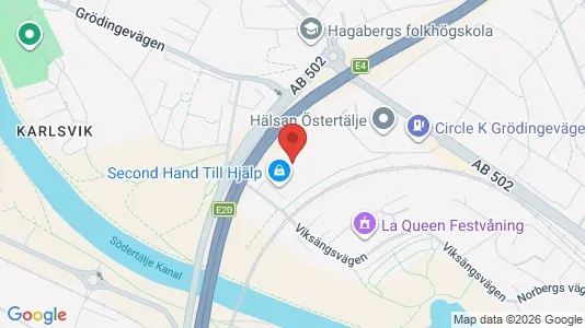 Affärslokaler att hyra i Södertälje - kort over placeringen