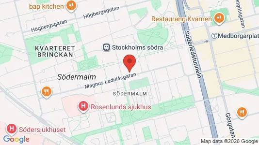 Kontorslokaler att hyra i Södermalm - kort over placeringen