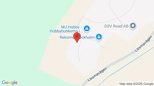 Lagerlokaler att hyra i Huddinge - kort over placeringen