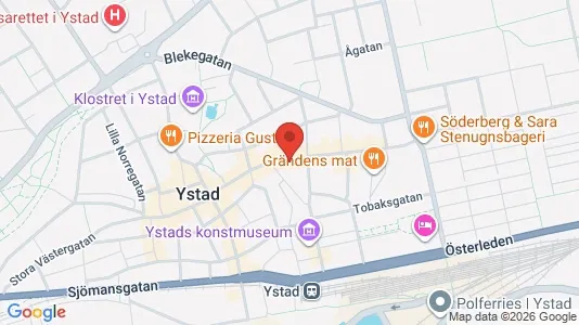 Kontorslokaler att hyra i Ystad - kort over placeringen
