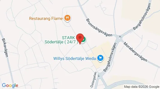 Industrilokaler att hyra i Södertälje - kort over placeringen