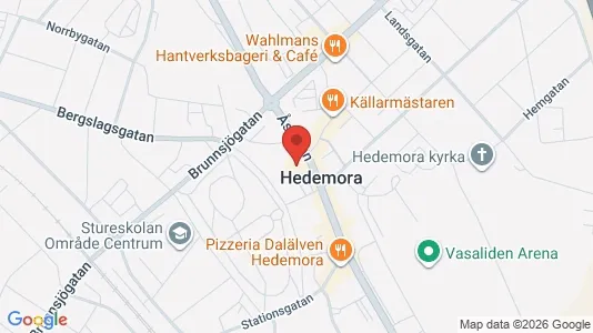 Kontorslokaler att hyra i Hedemora - kort over placeringen