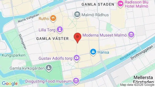Kontorslokaler att hyra i Malmö Centrum - kort over placeringen