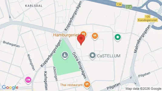 Kontorslokaler att hyra i Västerås - kort over placeringen