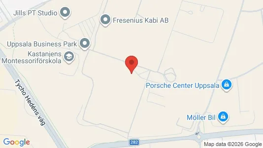 Kontorslokaler att hyra i Uppsala - kort over placeringen