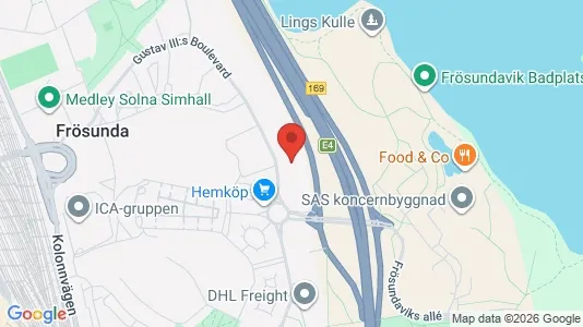 Kontorslokaler att hyra i Solna - kort over placeringen