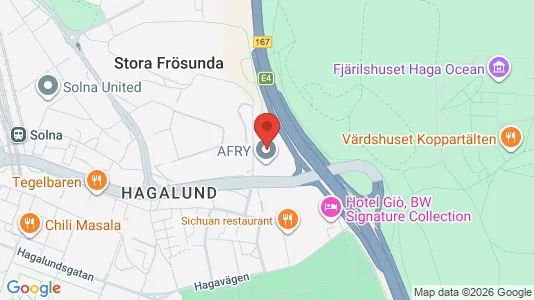 Kontorslokaler att hyra i Solna - kort over placeringen