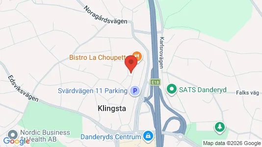 Kontorslokaler att hyra i Danderyd - kort over placeringen