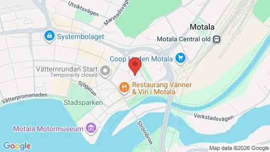 Kontorslokaler att hyra i Motala - kort over placeringen