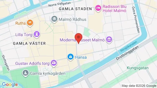 Kontorslokaler att hyra i Malmö Centrum - kort over placeringen