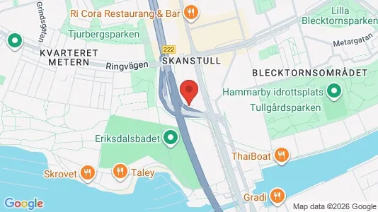 Kontorslokaler att hyra i Södermalm - kort over placeringen