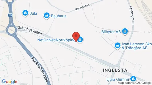 Kontorslokaler att hyra i Norrköping - kort over placeringen