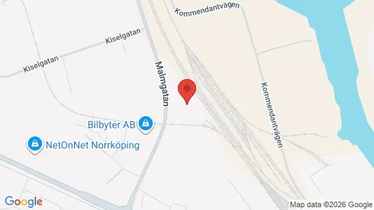 Industrilokaler att hyra i Norrköping - kort over placeringen