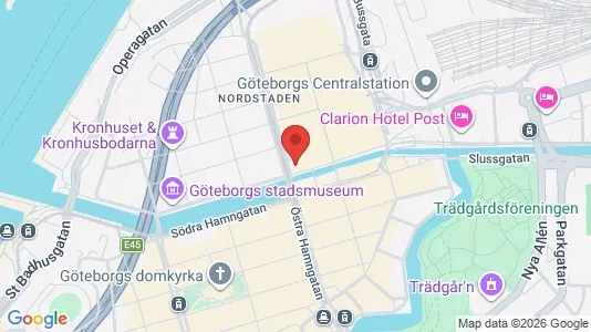 Kontorslokaler att hyra i Göteborg Centrum - kort over placeringen