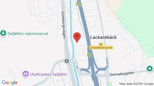Industrilokaler att hyra i Mölndal - kort over placeringen