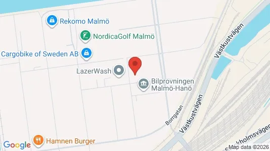 Industrilokaler att hyra i Malmö Centrum - kort over placeringen