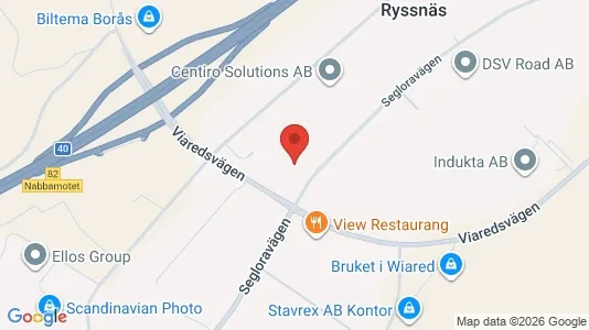 Kontorslokaler att hyra i Borås - kort over placeringen