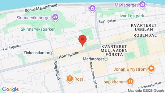 Kontorslokaler att hyra i Södermalm - kort over placeringen