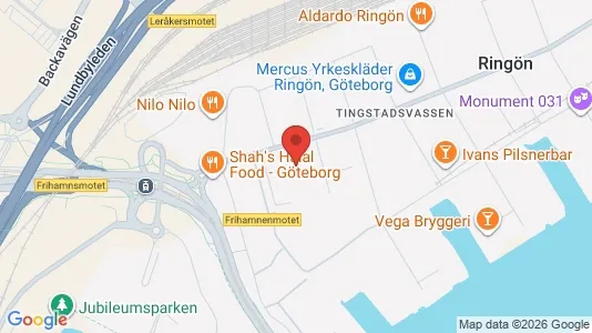 Industrilokaler att hyra i Lundby - kort over placeringen